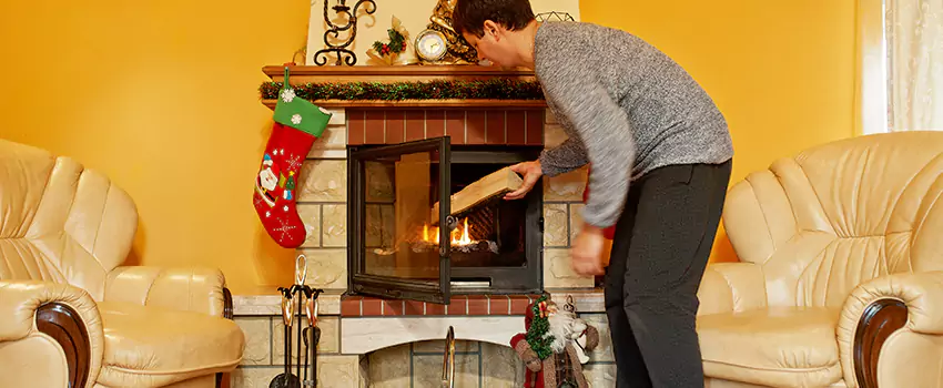 Rusted Metal Fireplace Restoration in Maryville, Tennessee